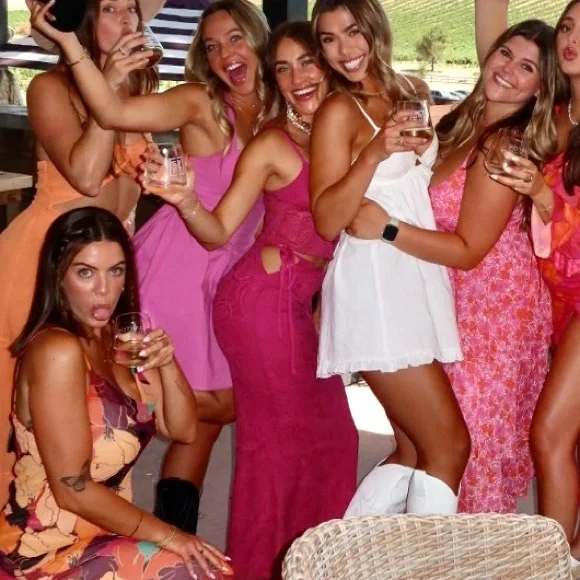 Vibrant Pink Lace Two-Piece Set - Picture 3 of 7